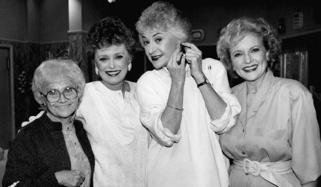**ADDS DATE OF DEATH**FILE** In this Dec. 25, 1985 file photo, four veteran actresses, from left, Estelle Getty, Rue McClanahan, Bea Arthur and Betty White,  from the television series &quot;The &quot; Golden Girls&quot; are shown during a break in taping in Hollywood.  Actress Estelle Getty has died at the age of 84. Her son, Carl Gettleman, says she died early Tuesday, July 22, 2008 at home in Los Angeles. (AP Photo/Nick Ut, file)