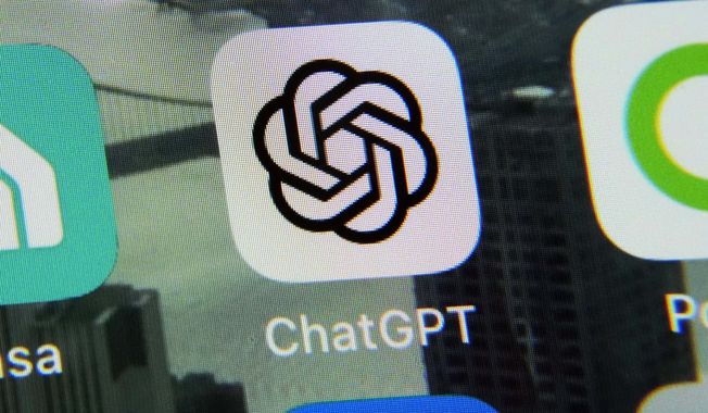The ChatGPT app is displayed on an iPhone in New York, May 18, 2023. A federal judge on Thursday, June 22, imposed $5,000 fines on two lawyers and a law firm in an unprecedented instance in which ChatGPT was blamed for their submission of fictitious legal research in an aviation injury claim. (AP Photo/Richard Drew, File)