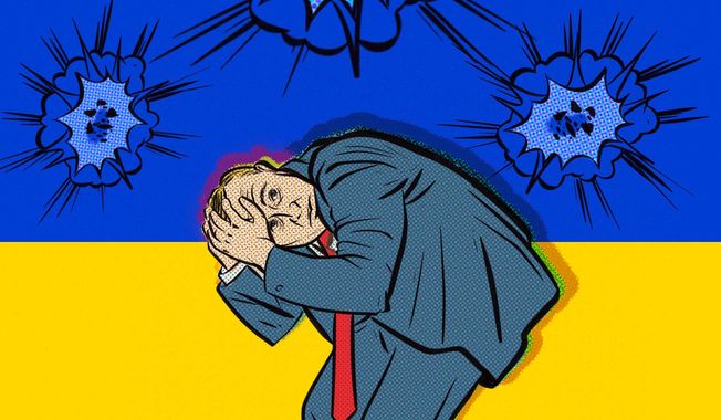 Illustration on Putin, Ukraine and NATO by Linas Garsys/The Washington Times