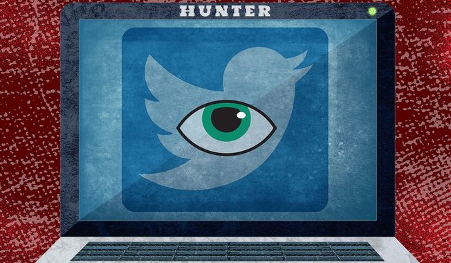 Twitter Exposing Lies about Hunter Biden&#x27;s laptop Illustration by Greg Groesch/The Washington Times