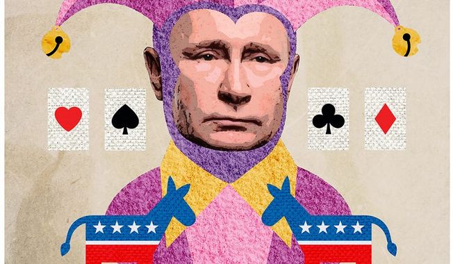 Democrats Playing the Putin and Russia Bogeyman Card Illustration by Greg Groesch/The Washington Times