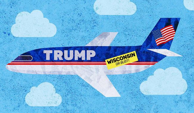 Trump must win Wisconsin Illustration by Greg Groesch/The Washington Times