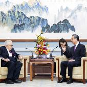 In this photo released by Xinhua News Agency, former Secretary of State Henry Kissinger, left, meets with the top diplomat of China&#x27;s Communist Party, Wang Yi, in Beijing, Wednesday, July 19, 2023. Amid a steep downturn in relations with the United States, China has looked to a meeting with former U.S. national security adviser and Secretary of State Henry Kissinger to revive positive momentum. (Zhai Jianlan/Xinhua via AP)