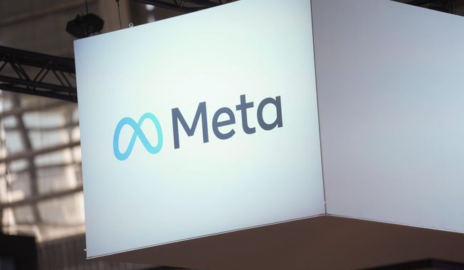 The Meta logo is seen at the Vivatech show in Paris, France on June 14, 2023. Malaysia&#x27;s government said Friday, June 23, 2023, it will take legal action against Facebook&#x27;s parent company, Meta Platforms, for failing to remove “undesirable” and harmful content from its social media platform. (AP Photo/Thibault Camus, File)