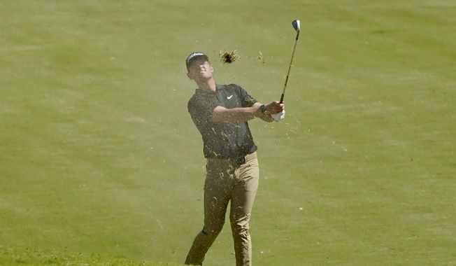 Vincent Norrman, of Sweden, hits on the ninth hole during the first round of the Sanderson Farms Championship golf tournament in Jackson, Miss., Thursday, Sept. 29, 2022. (AP Photo/Rogelio V. Solis) **FILE**