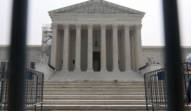 The U.S. Supreme Court is seen on Thursday, June 29, 2023, in Washington. (AP Photo/Jose Luis Magana)