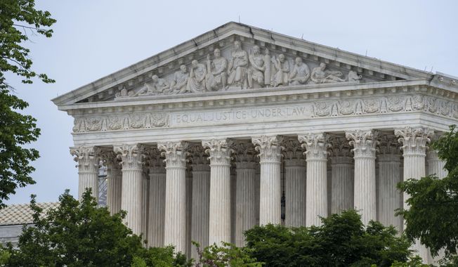 FILE - The U.S. Supreme Court is seen May 16, 2023, in Washington. (AP Photo/Alex Brandon, File)