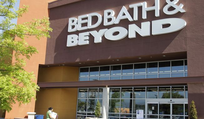 A Bed Bath &amp; Beyond customer enters a store in Mountain View, Calif., Wednesday, May 9, 2012. Bed Bath &amp; Beyond has filed for bankruptcy protection, but the company says its stores and websites will remain open and continue serving customers. The beleaguered home goods chain made the filing Sunday, April 23, 2023 in U.S. District Court in New Jersey, listing its estimated assets and liabilities in the range of $1 billion and $10 billion. (AP Photo/Paul Sakuma, File)